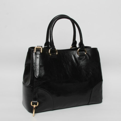 2014 Prada bright calfskin leather tote bag BN2533 black